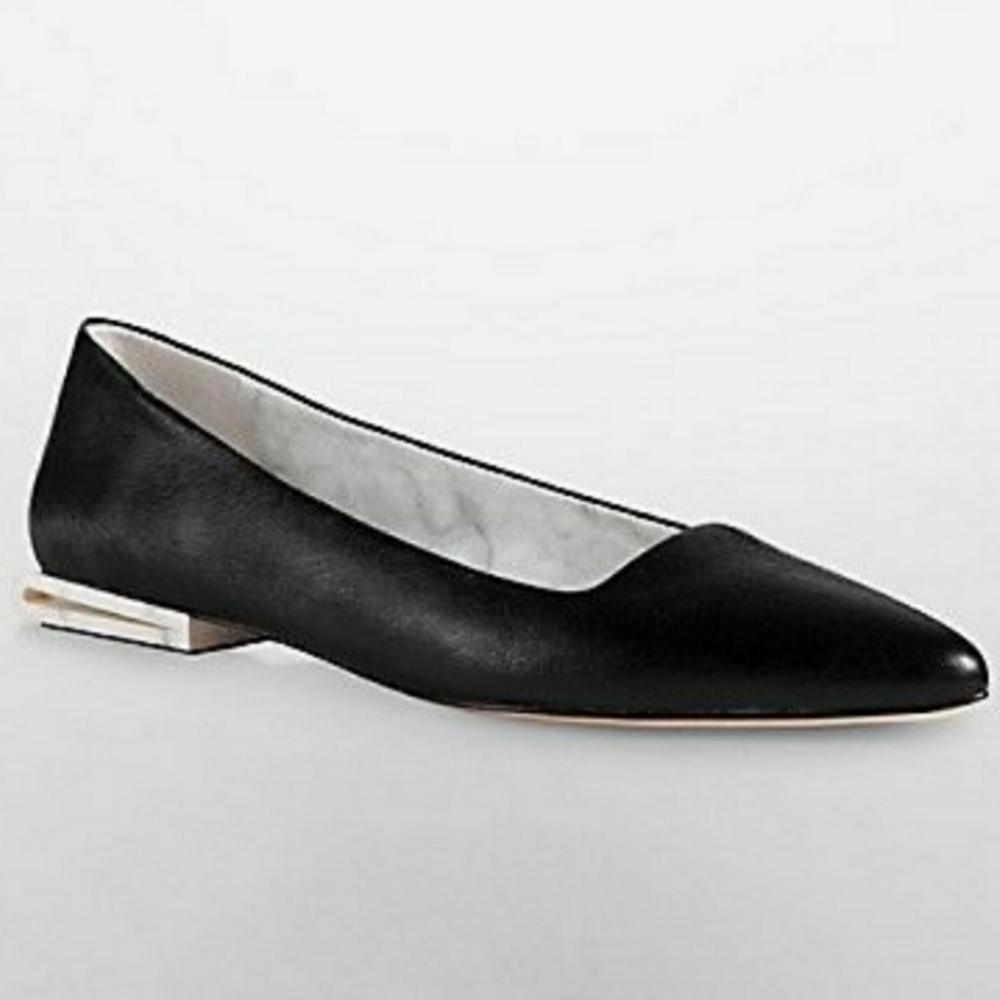 Calvin Klein "Bora" Saffiano Leather Flat - Picture 3 of 9